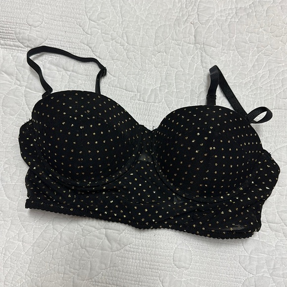 Forever 21 Black and Gold Bra - Picture 1 of 2